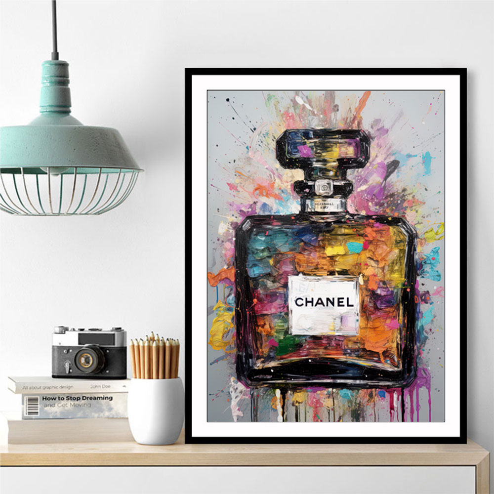 Chanel No 5 Multi Colour Abstract Wall Art